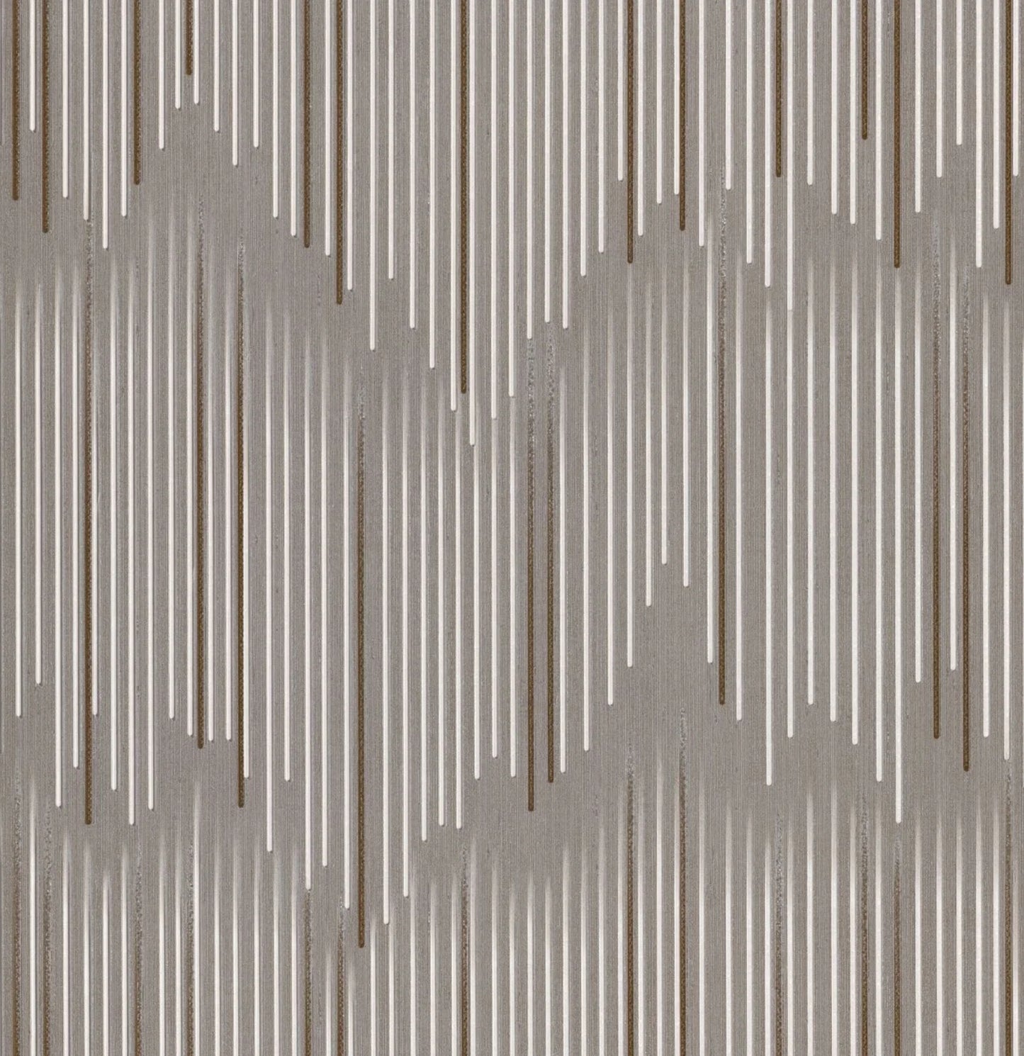 Odessa Striped - Vison, Cream & Gold Wallpaper