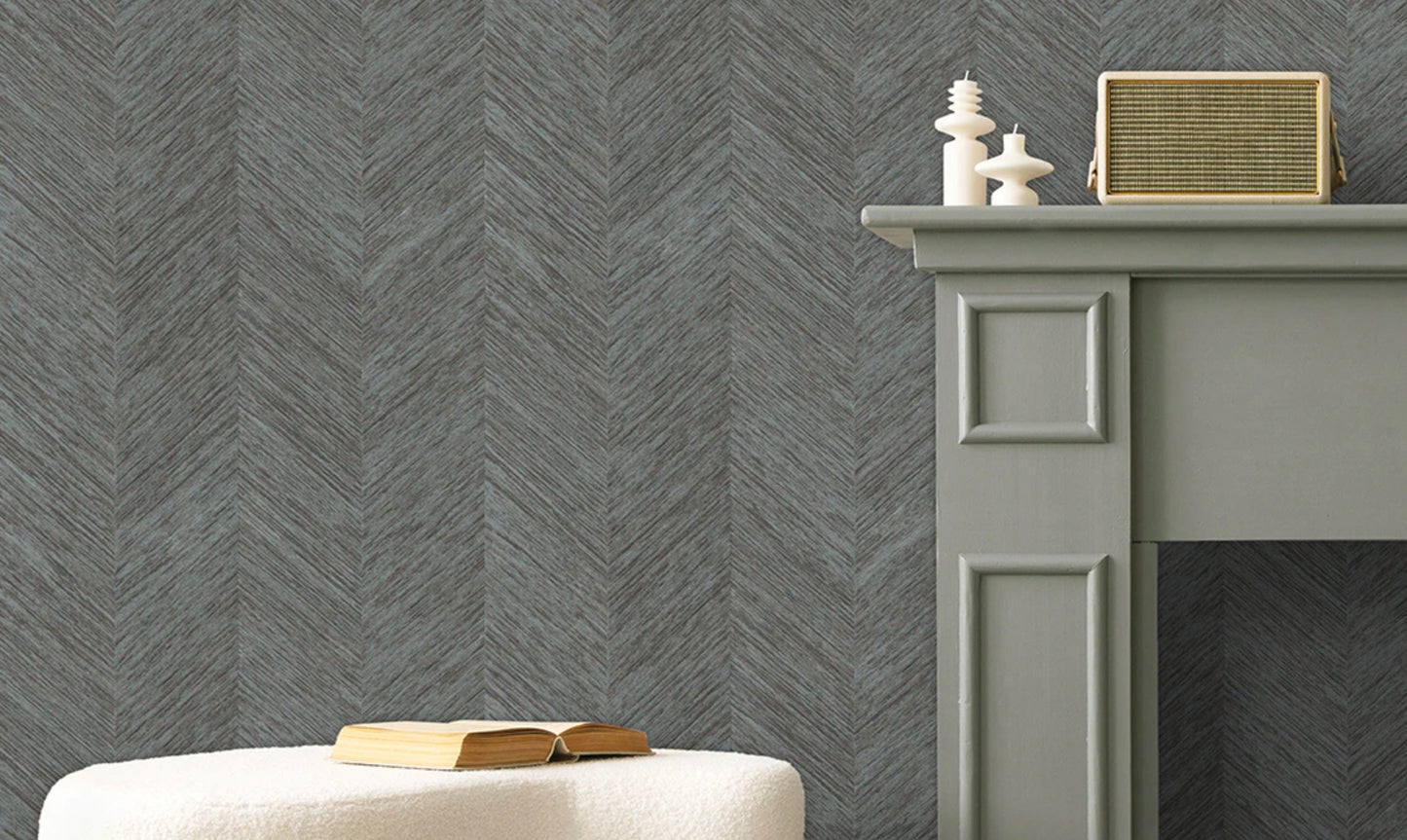 Odessa V Stripes - Vison & Gray Wallpaper