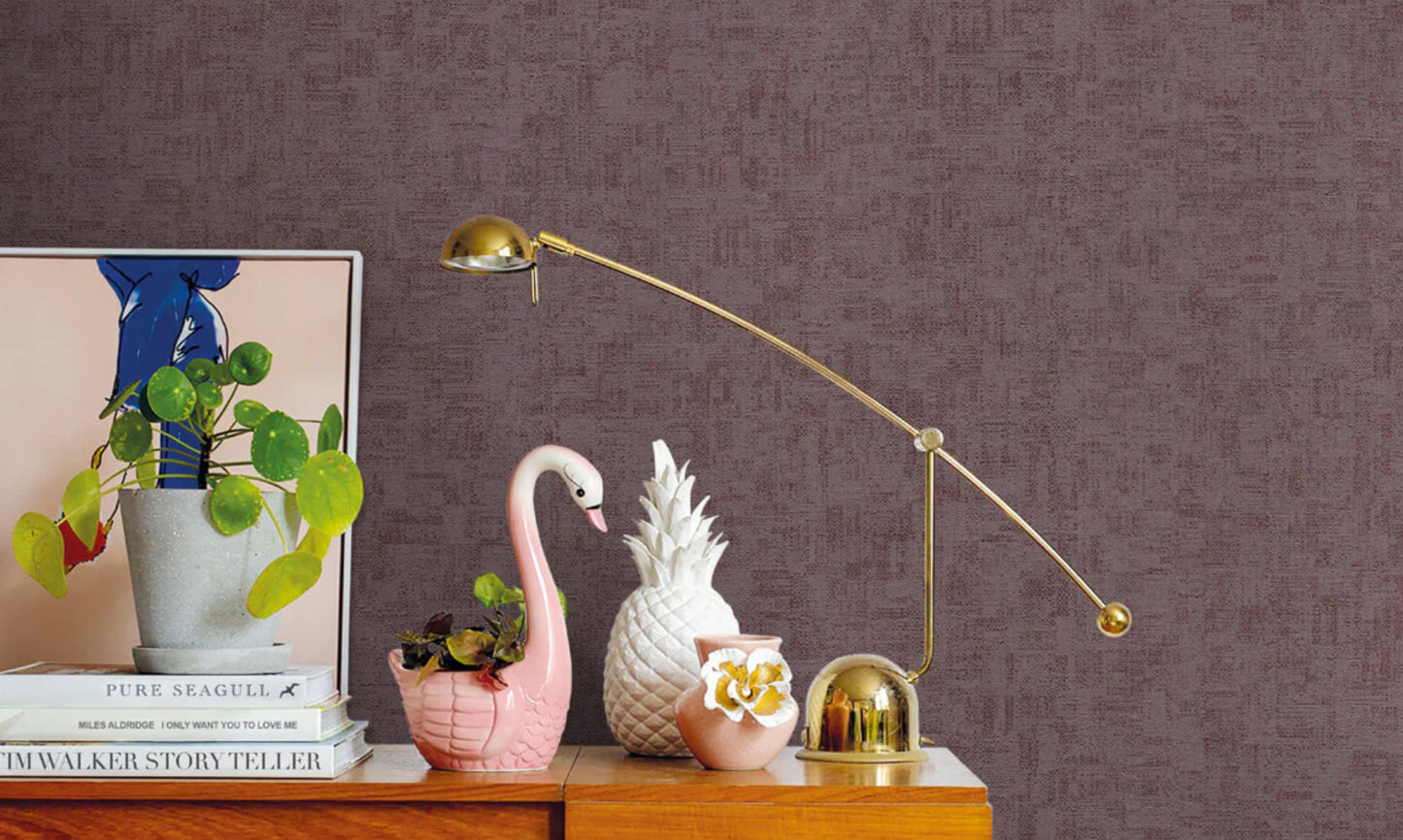 Salda Soft Plum - Subtle Sheen Wallpaper