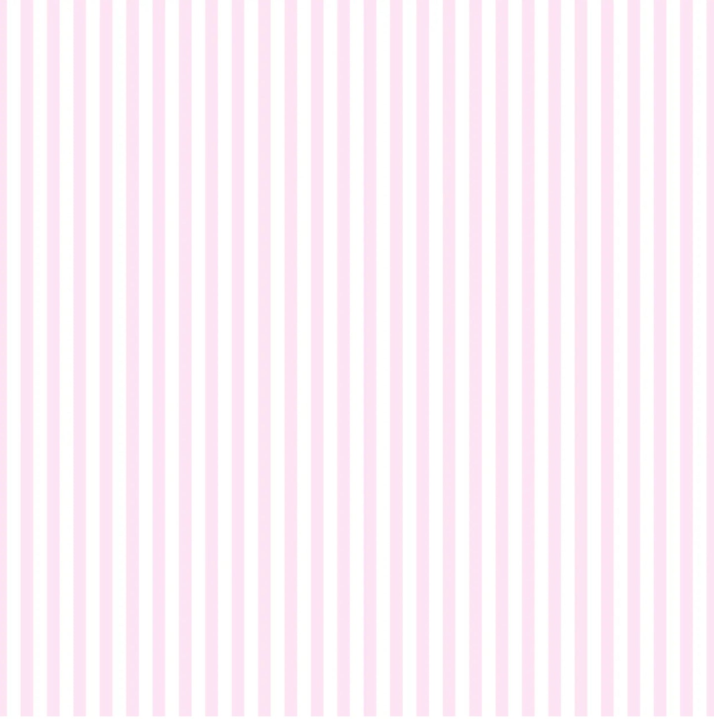 Junior Pink & White Stripes Wallpaper
