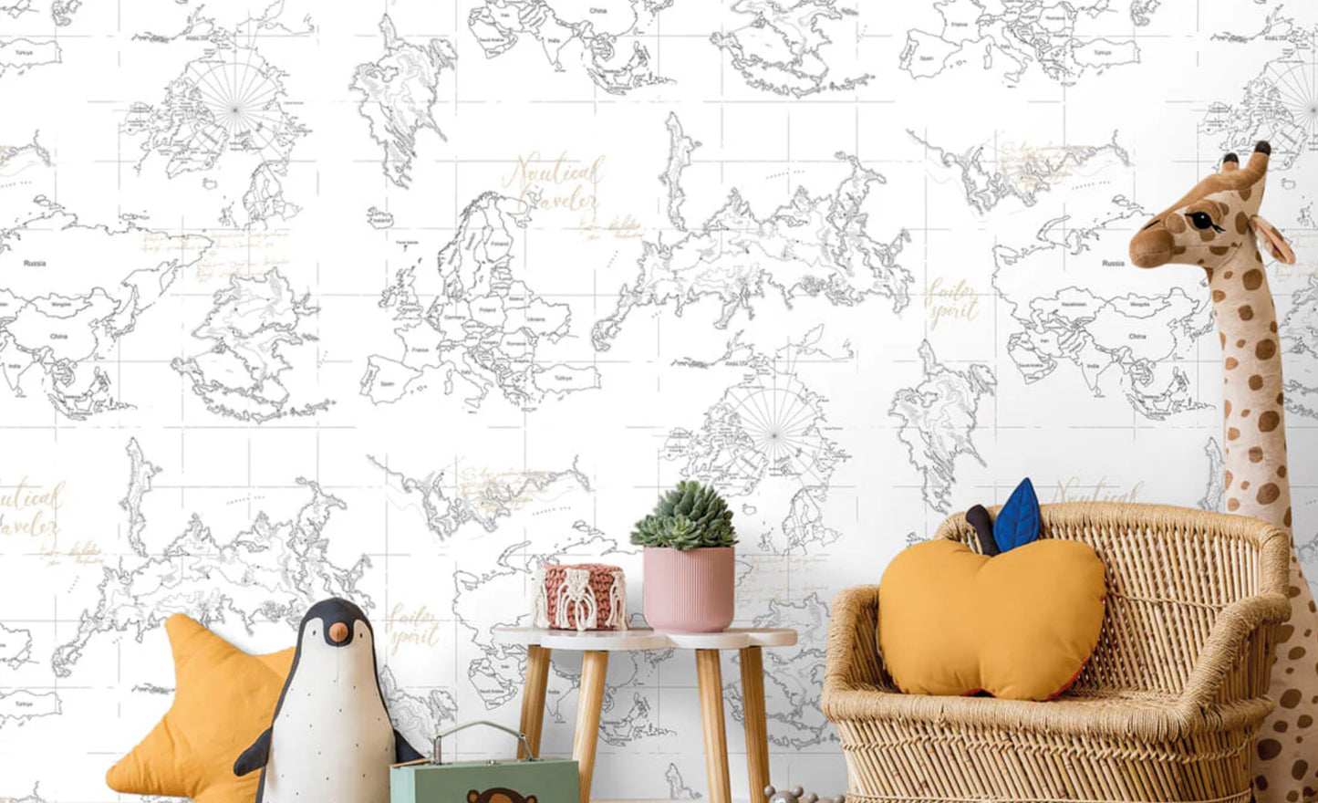 Junior World Map Wallpaper