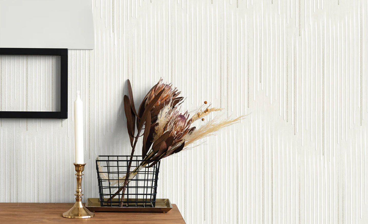 Odessa Striped - Cream & Gold Wallpaper