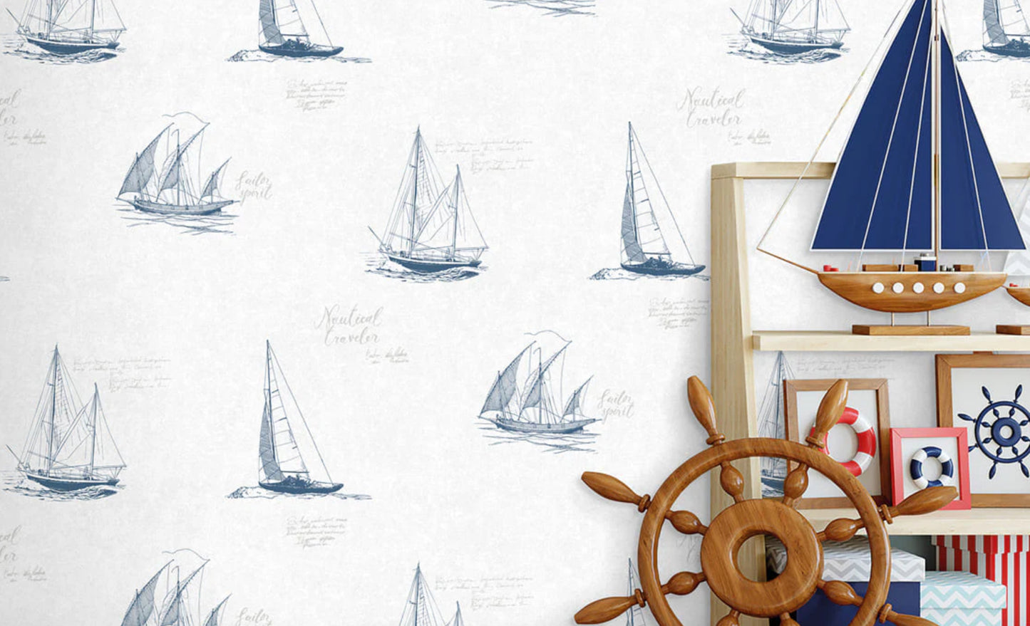 Junior Nautical Sailboats Wallpaper