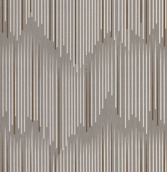 Odessa Striped - Vison, Cream & Gold Wallpaper
