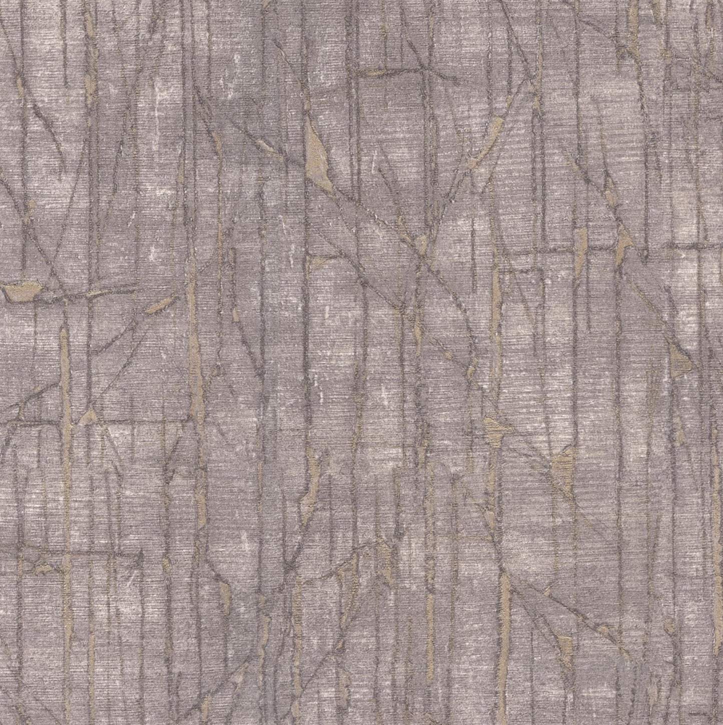 Orlando Gold Stripes - Vison Wallpaper