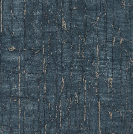 Orlando Silver Stripes - Petrol Green Wallpaper
