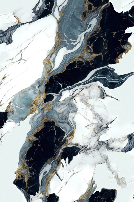 Navy & Gold Elegance PVC Wall Panel