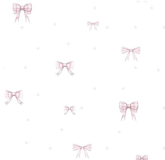 Junior Pink Ribbons Wallpaper