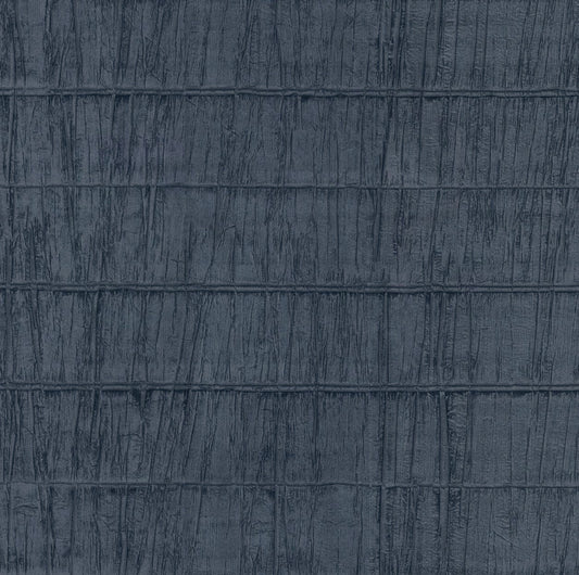Odessa Natural Stripe - Navy Wallpaper
